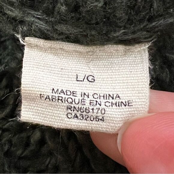 Anthropologie Sleeping On Snow Green Open Knit Sweater Size Large - Picture 7 of 9